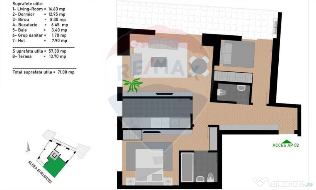 Vanzare apartament cu 2 camere-DEZVOLTATOR