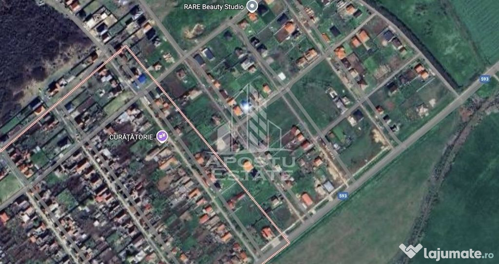 Parcela 1000 mp, vatra satului, case noi, Peciu Nou