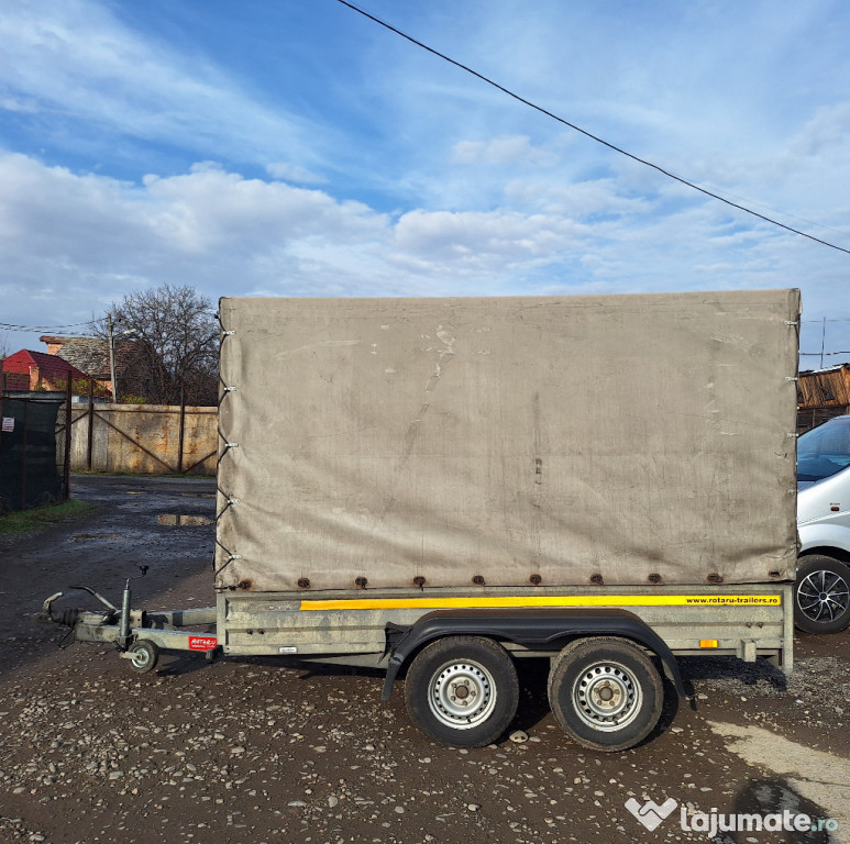 Remorca tandem cu sistem de franare 2.000 kg