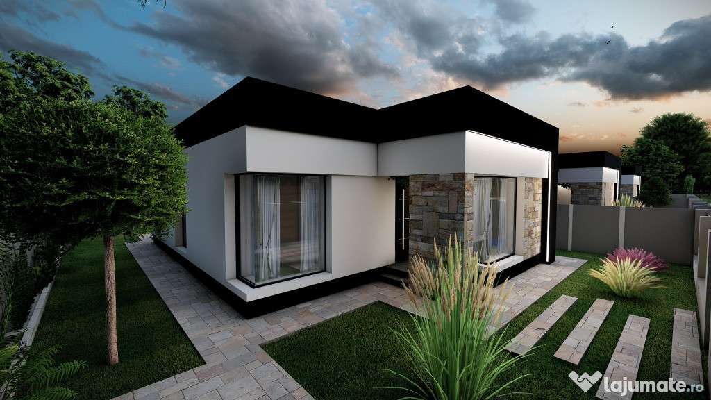 Casa Stil Mediteranean | 4 camere | 3 bai | Incalzire prin pardoseala