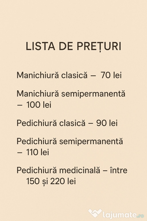 Manichiura / pedichiura la domiciliul tau