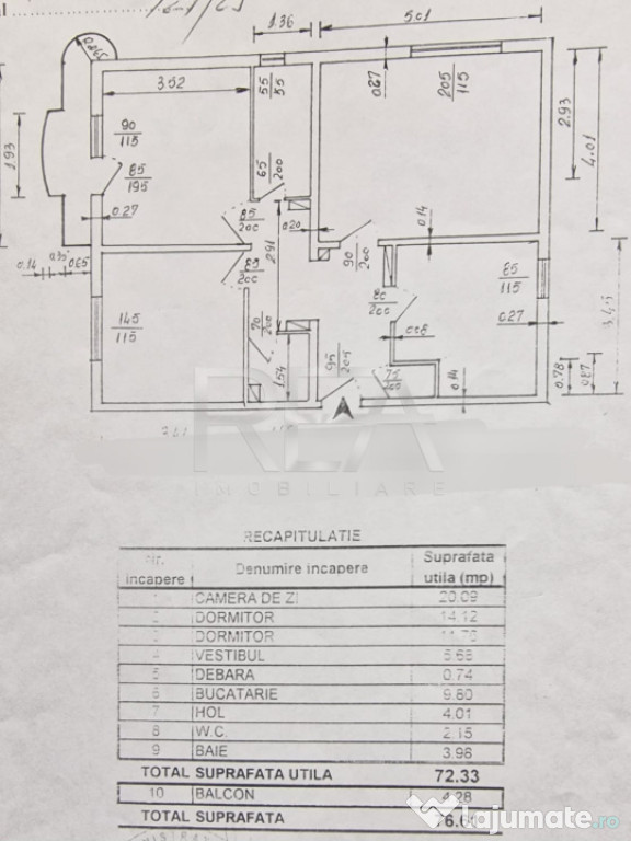 3 camere, decomandat, hol tip H- Calea 13 Septembrie, Sebast