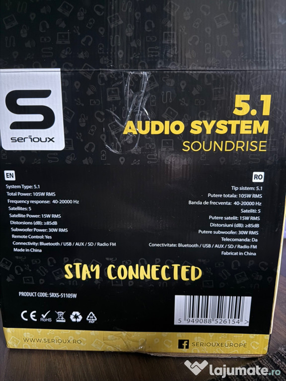 Sistem audiu soundrise 5.1