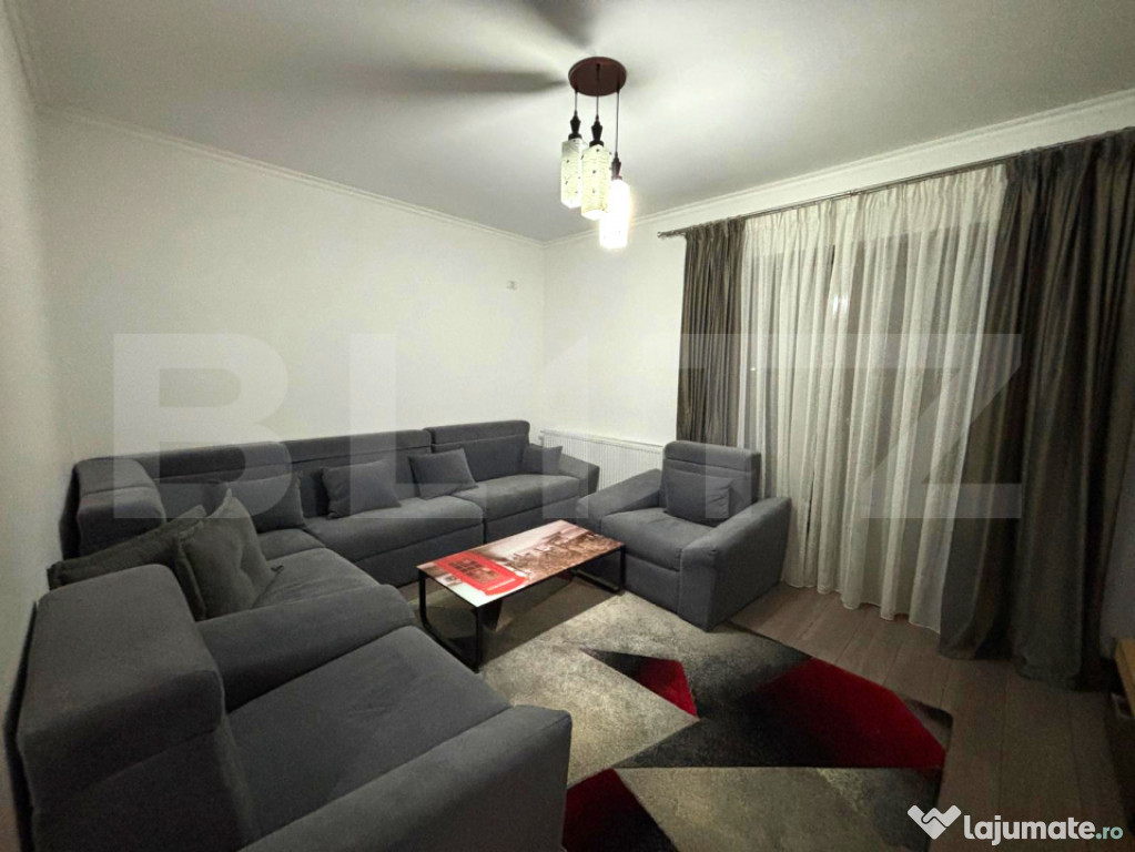 Apartament 2 camere, 52 mp utili – mobilat complet, zona C