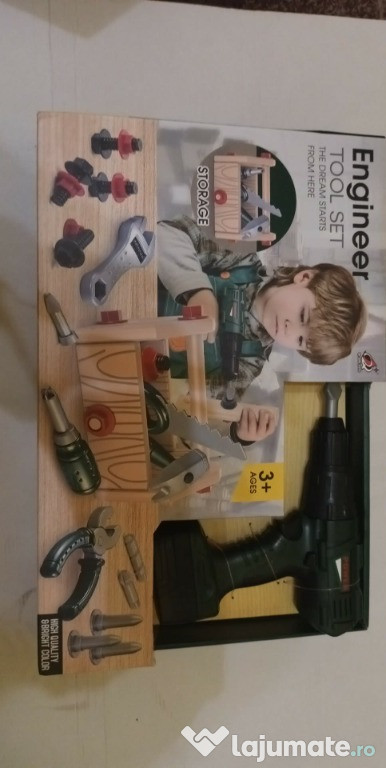 Ladita cu scule si bormasina electrica