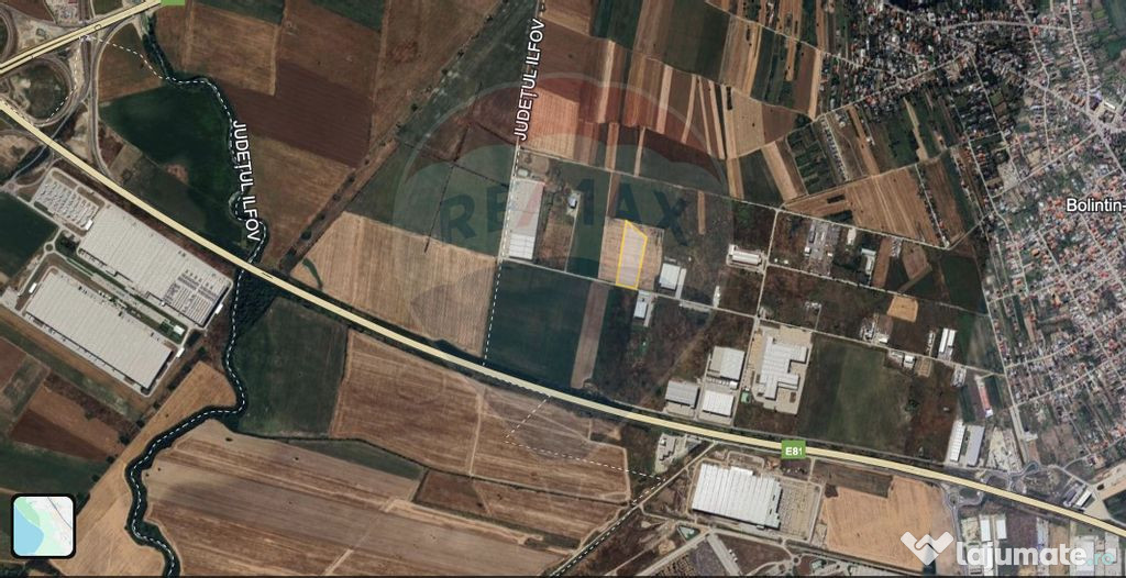 Teren Industrial 3ha/ Autostrada A2 Km 23/Dubla deschidere