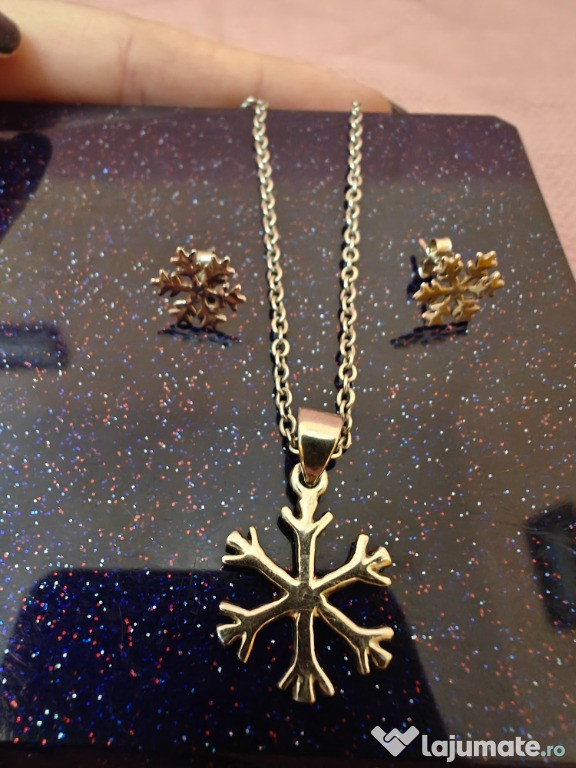 Set snowflakes argint