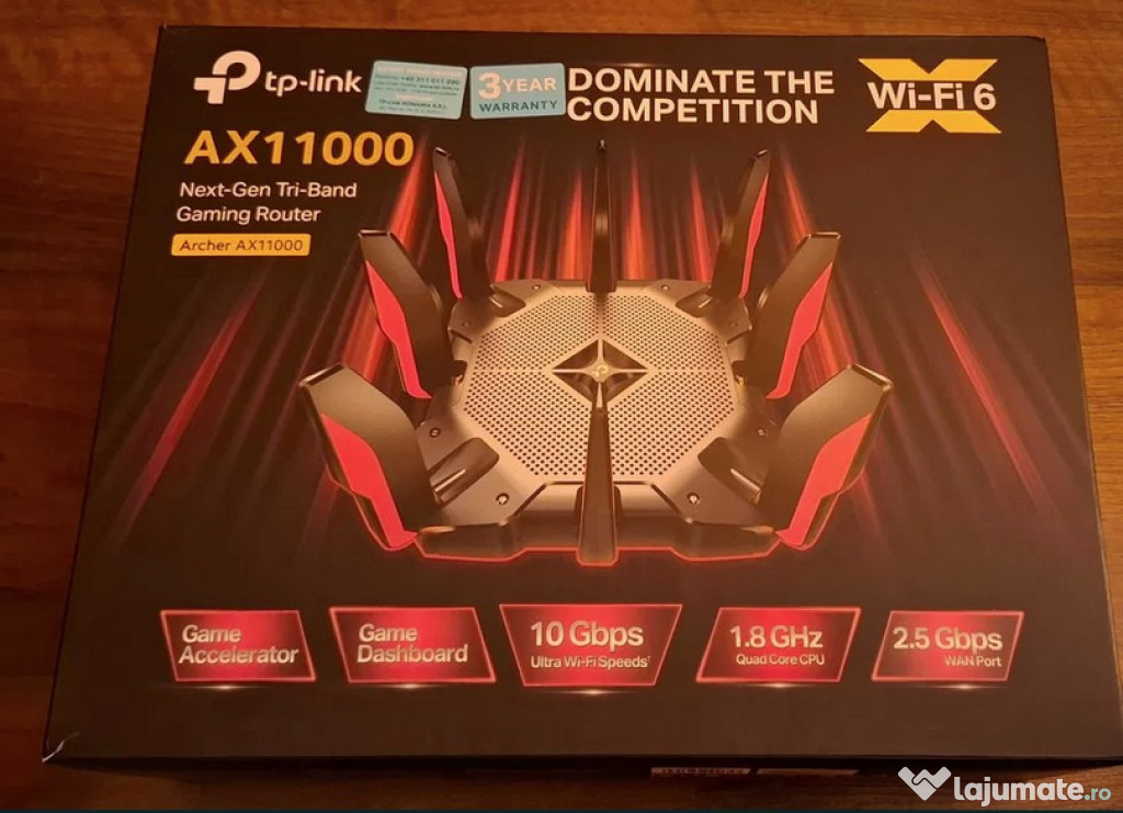 Router Wireless TP-Link Archer AX11000, Gaming, Wi-Fi 6