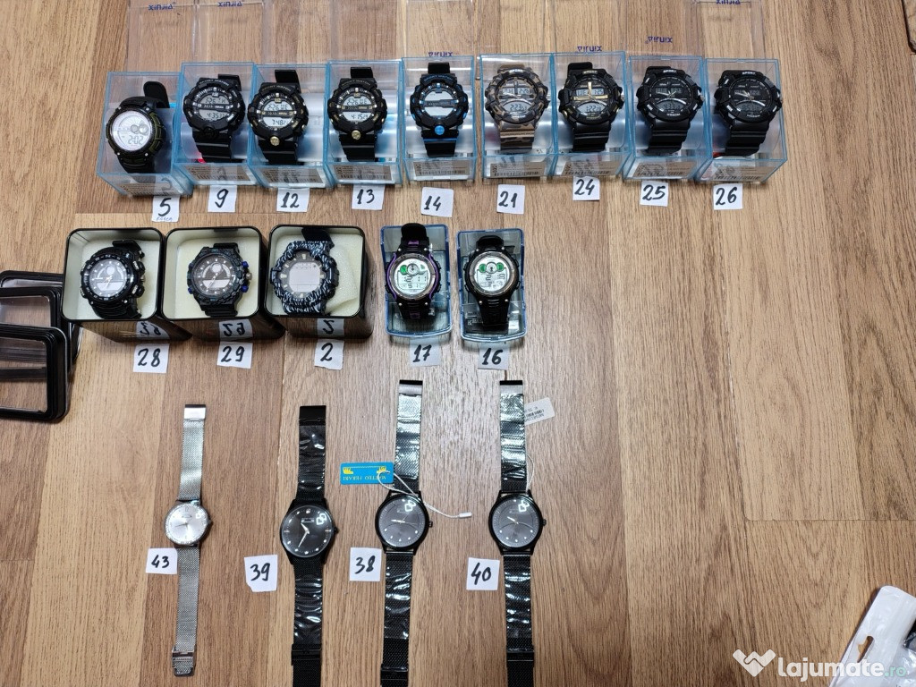 Ceasuri de mana curea silicon si otel inoxidabil