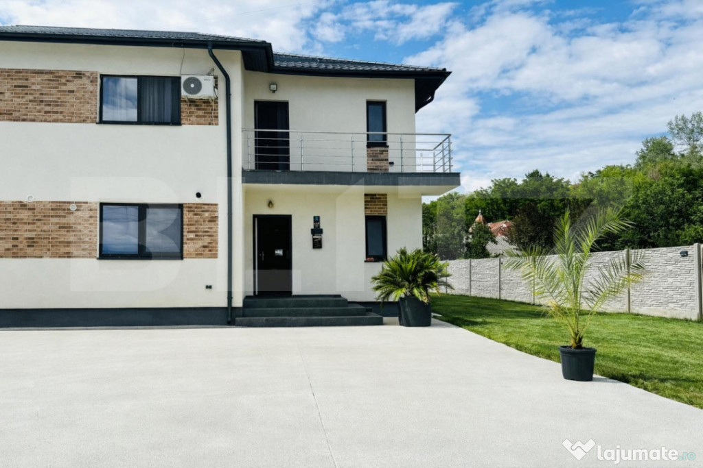 Casă modernă cu finisaje premium + curte superbă + zonă