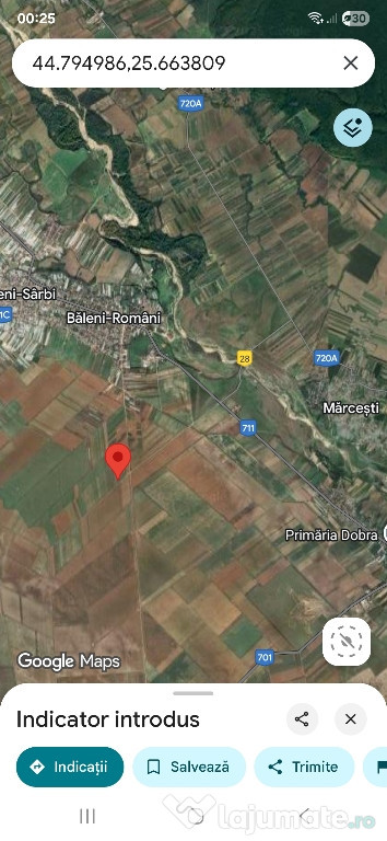 Băleni-Romani teren agricol 10000mp