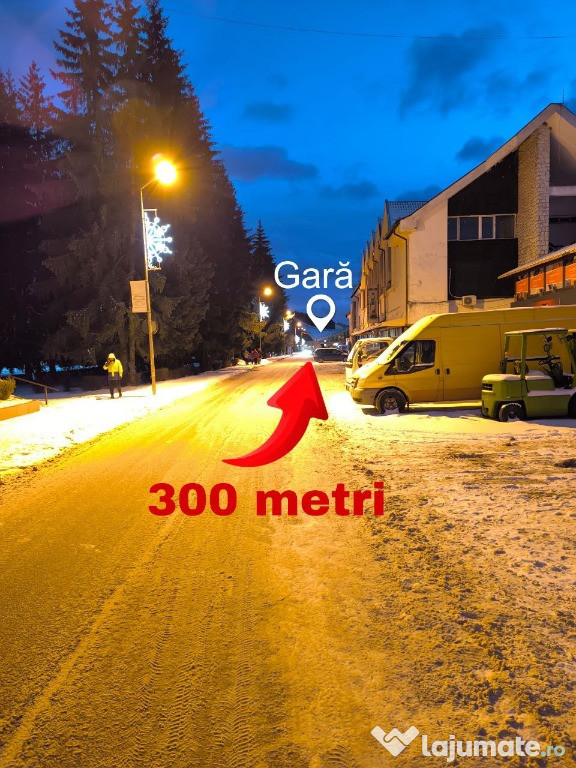 Garsonieră mobilată, centrală proprie, 300 m gară,loc de parcare
