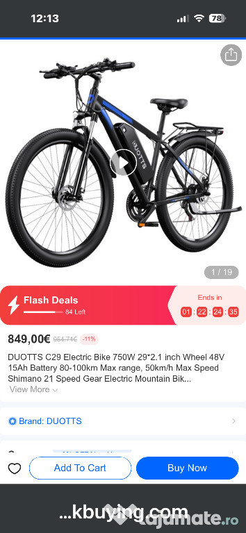 Bicicletă electrică C29