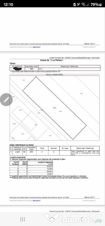 Teren intravilan 800mp