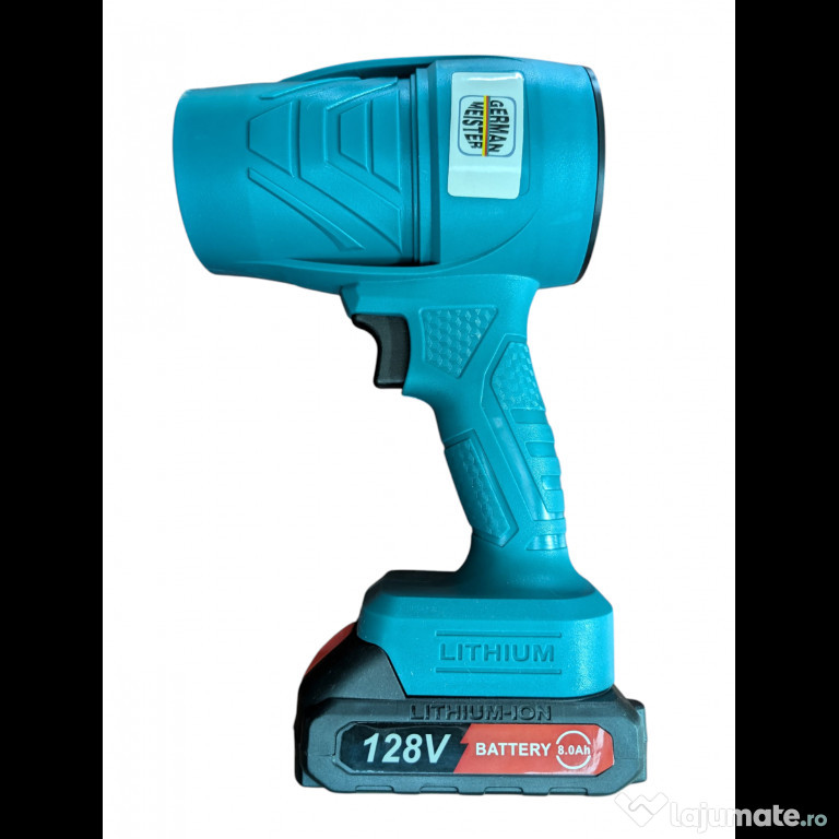 Suflantă aer portabilă GERMAN MEISTER cu 2 acumulatori 128V 8Ah