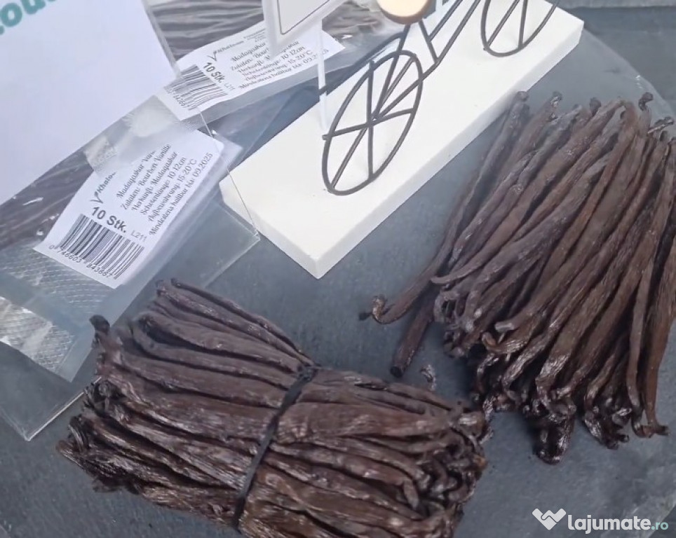 200 păstăi vanilie Bourbon Madagascar S 10-12cm