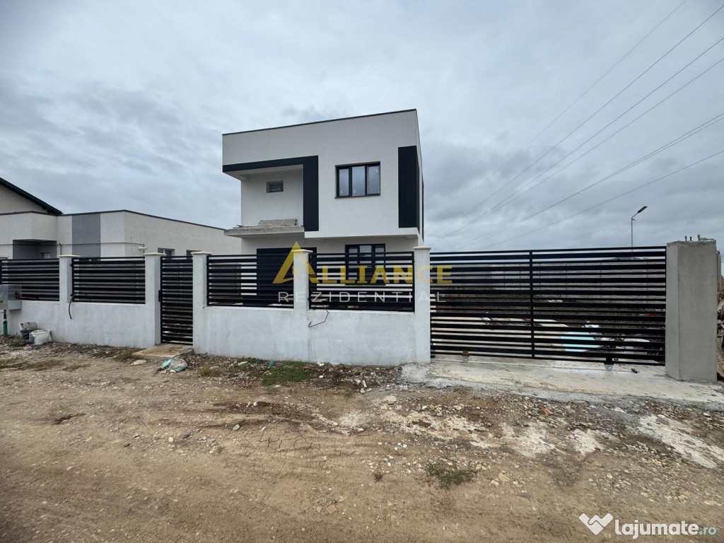 Casa noua, moderna – 3 dormitoare, 2 bai, teren 350 mp