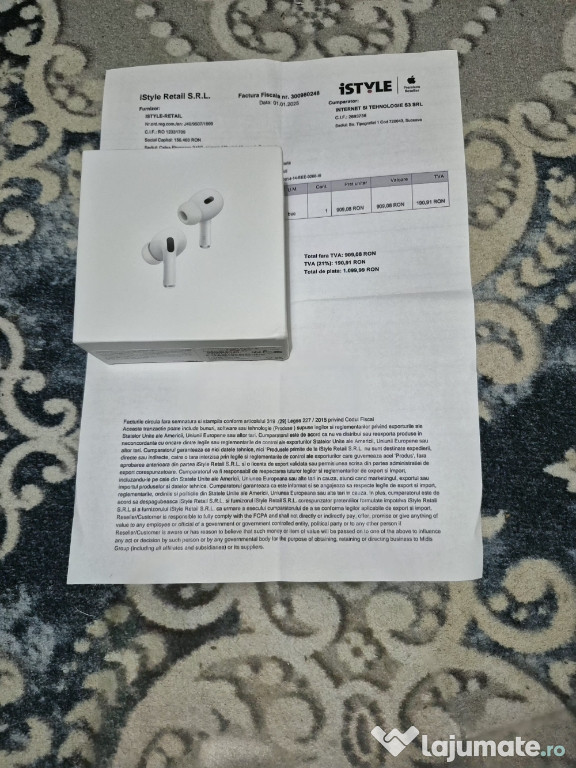 Casti AirPods Pro 2 *noi, cu factura