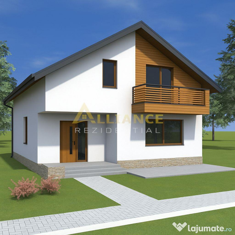 Vila individuala - 5 camere - 2 bai - beci - 411mp teren-car