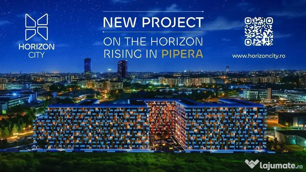 Horizon City Pipera: 2 camere + balcon 16.51 mp + 2 parc?...