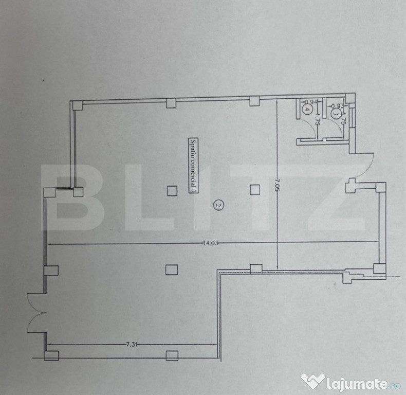 Spatiu comercial, 112 mp, Centru