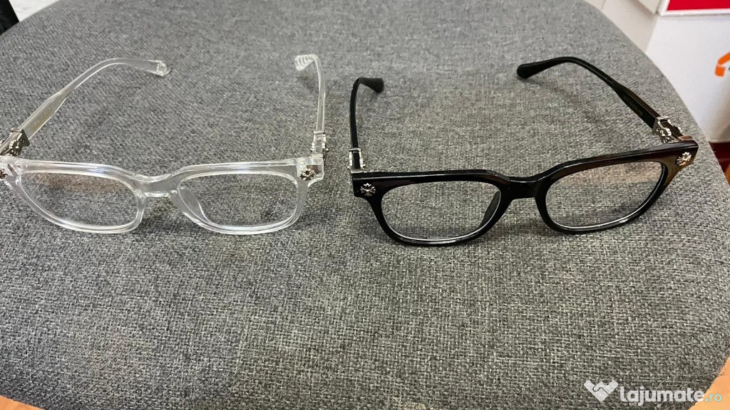 Set Ochelari Chrome Hearts Eleganți,Transparenti si Negrii,pentru calc
