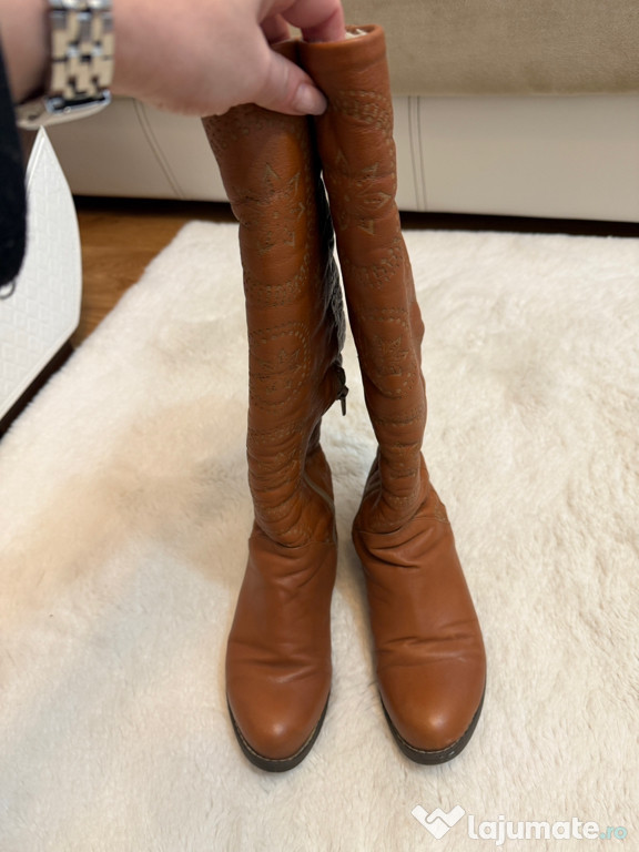 Cizme lungi piele naturala