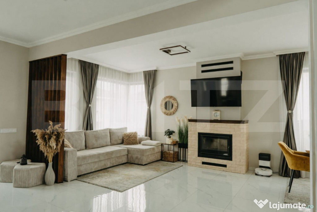 Casa PREMIUM complet utilata, cu ciubar, semineu și panouri