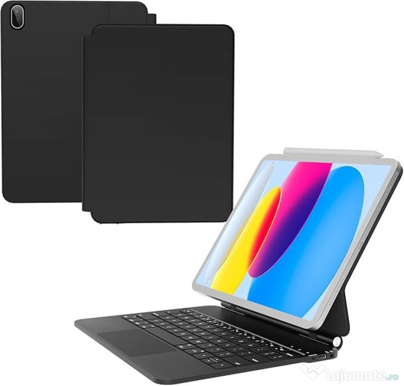 Husă cu tastatură Nuflaz X7pentru iPad a 10-a generație 2022,iluminare