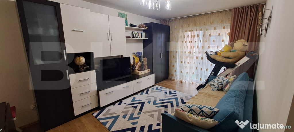 Apartament decomandat, 2 camere, 57 mp, cu balcon, etaj 1, z