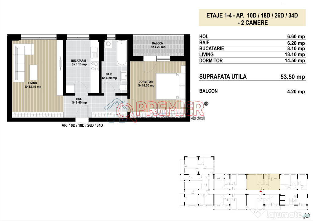 Avans 3715 euro - 2 camere - Postalionului / D. Cucului