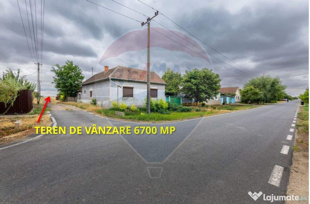 Teren de vânzare cu potențial construibil 6,700mp Varia...