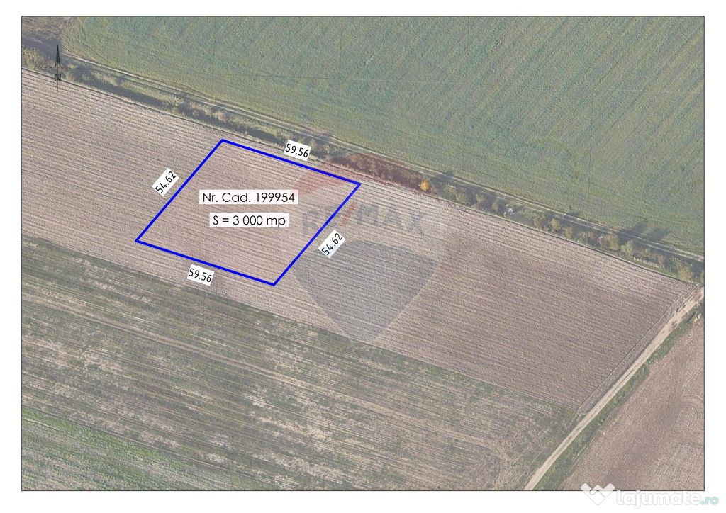 De Vânzare teren extravilan, 3000 mp, zona Aeroport