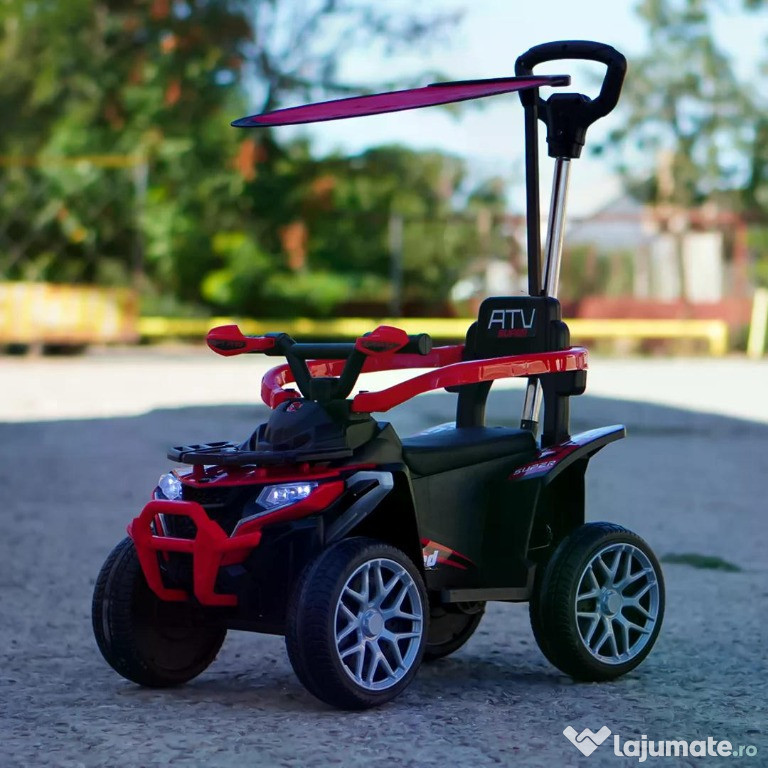 ATV electric cu maner 4 in 1, Kinderauto Hercules 35W 6V, RC #RED