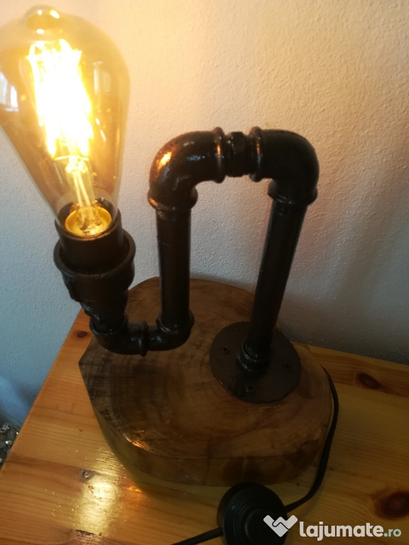 Lampă steampunk - stil industrial