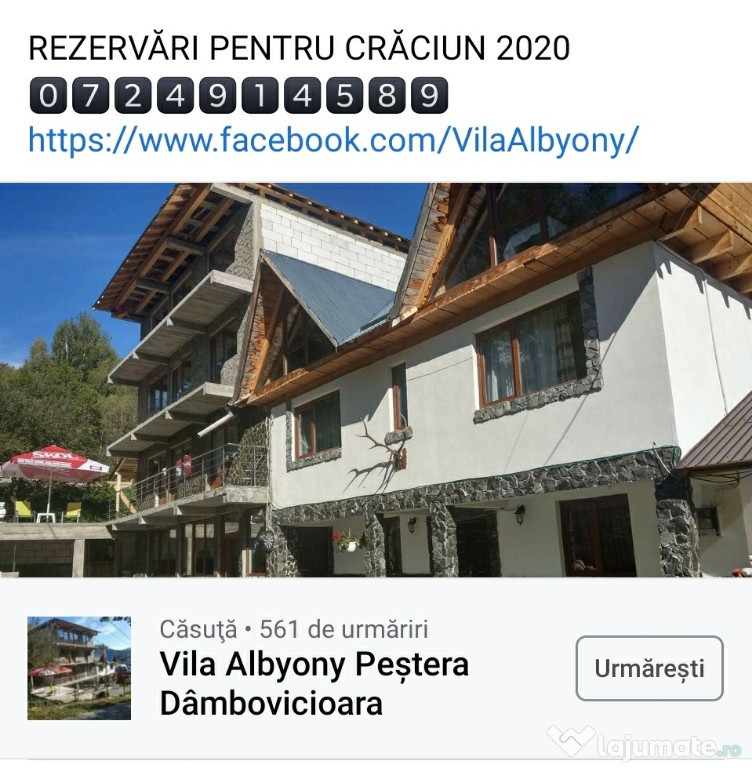 Cazare Pensiune Albyony Pestera Dambovicioara