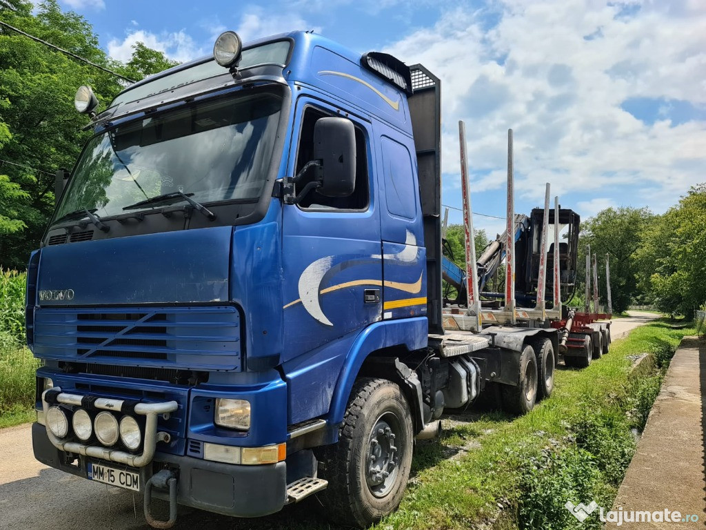 Volvo FH 12 forestier cu remorca