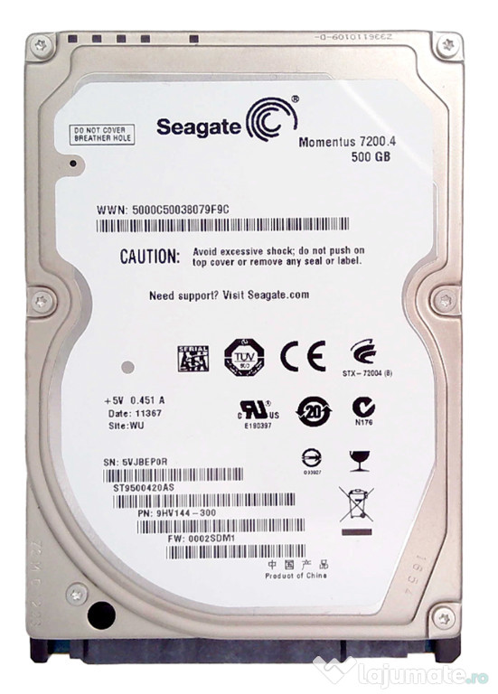 HDD Laptop Seagate 500GB SATA 2.5" 3GB/s ST9500420AS