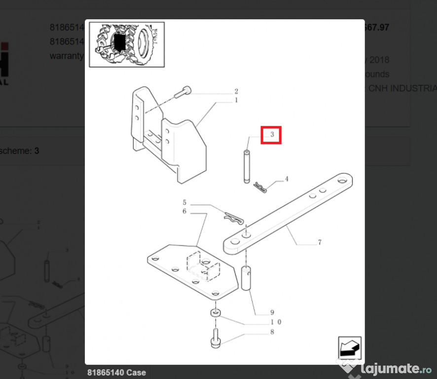 Bolt OEM CNH 81865140