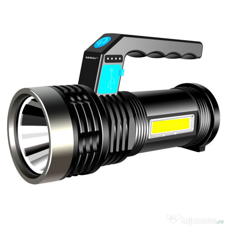 Lanterna de Mana, Reincarcabila, Micro USB, Negru C744