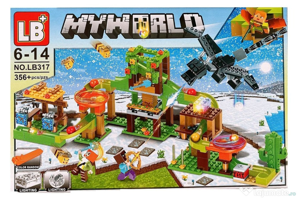 Set de constructie Minecraft, 356 piese tip lego