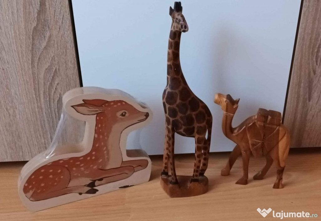 Obiecte decorative din lemn Girafa camila caprioara
