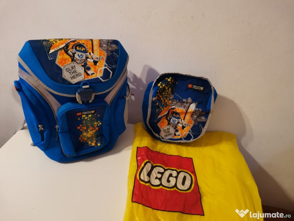 Lego Ghiozdan scoala + sac sport Nexo Knights bleu LEGO