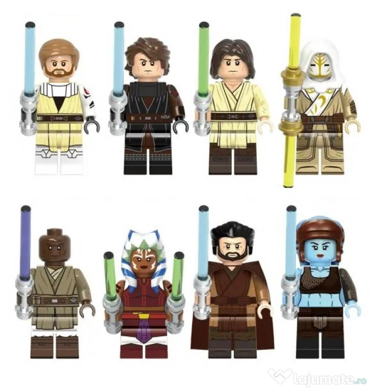 Set 8 Minifigurine tip Lego Star Wars cu Jedi Guard si Dooku