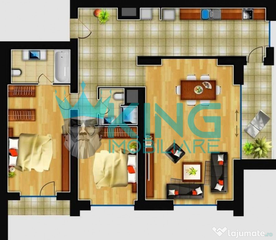 Apartament Lux 3 camere // Partial Mobilat Si Utilat // Zona