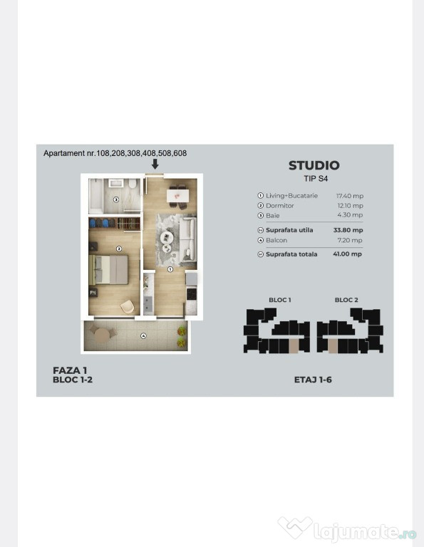 Popesti Biruintei Apartament 2 Camere Tip Studio