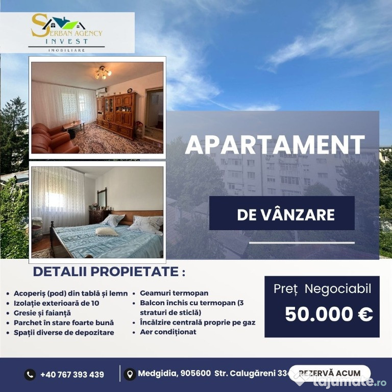 Apartament 2 camere zona CATANGA