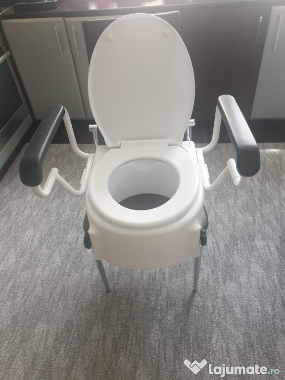 Inaltator WC +scaun baie cu manere pt.persoane cu nevoi speciale
