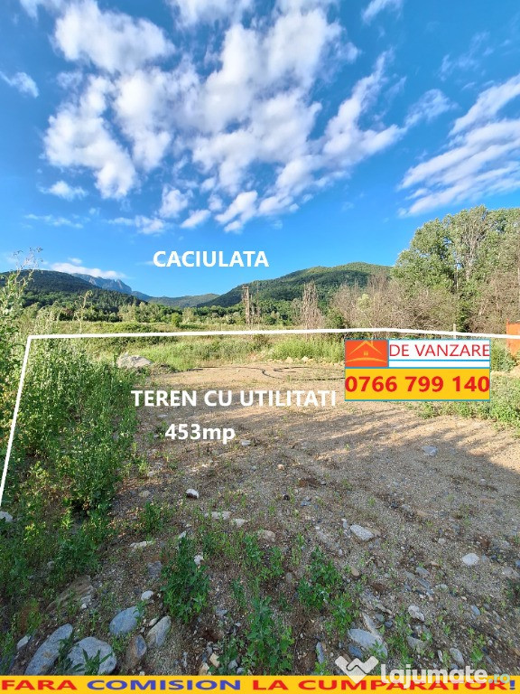 Teren 453mp Caciulata apa geotermala panoramica deosebita+utilitati