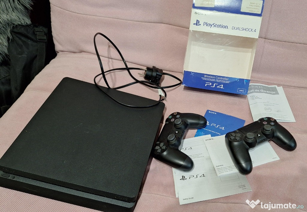 Sony Playstation 4 Slim 1TB + 2 WiFi controller + 3 jocuri cadou